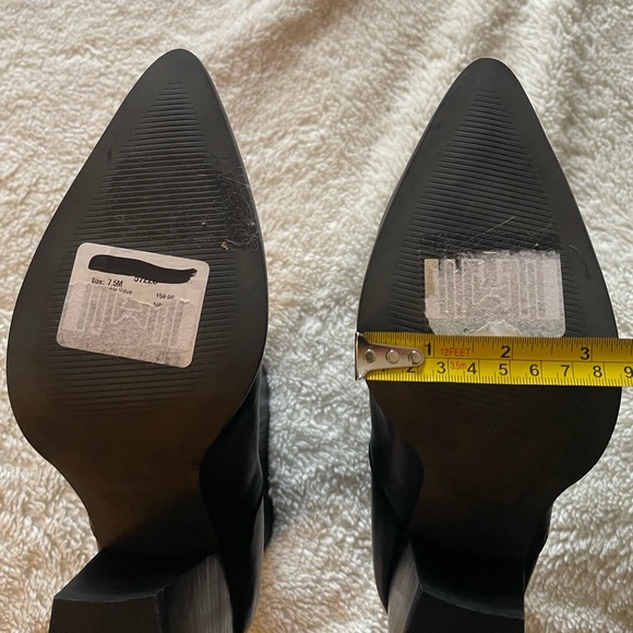 Nine West Black Leather Ankle Boots New Without Box - Picture 7 of 7